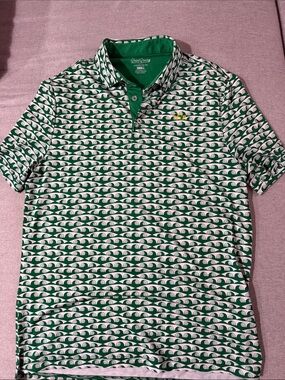 Green Patterned Polo Shirt by Good Good